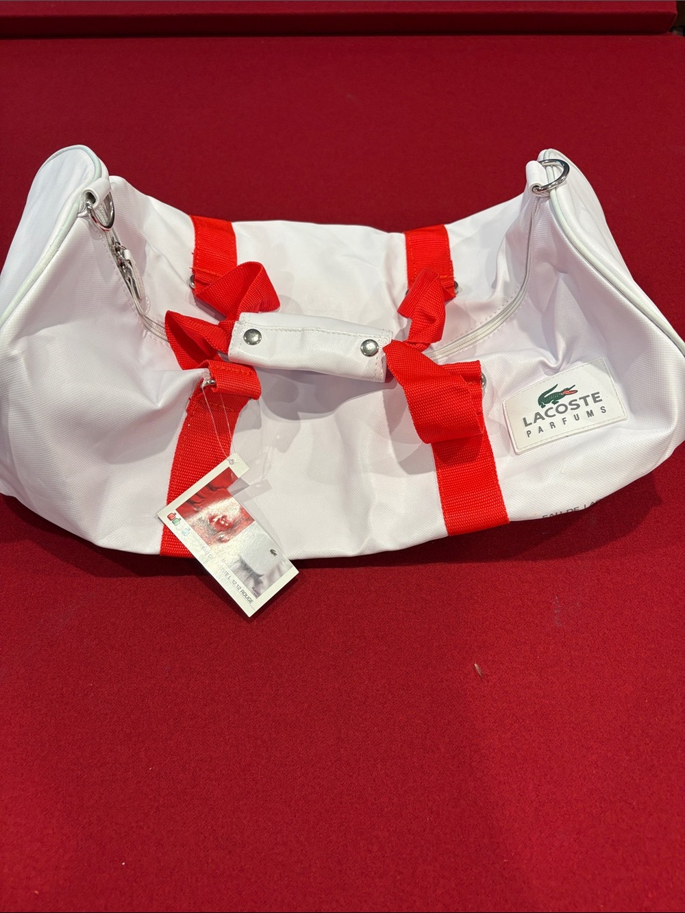 Lacoste White & Red Weekend Duffle Bag
NWT